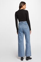Ribbed jumper high collar black women