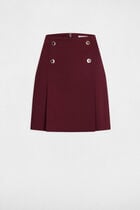 Fitted short skirt plum women