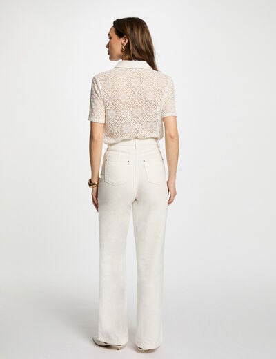Short-sleeved polo white women