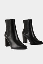 Elasticised boots with heels black women