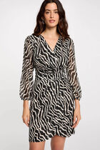 Printed wrap dress multicolor women