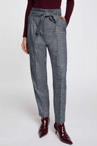 Peg trousers check print multicolor women