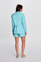 Waisted blazer sky blue women