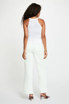 Sleeveless fitted sweater white women