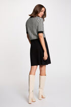 2-in-1 knit effect dress black women