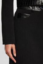 Mini skirt croc effect details black women