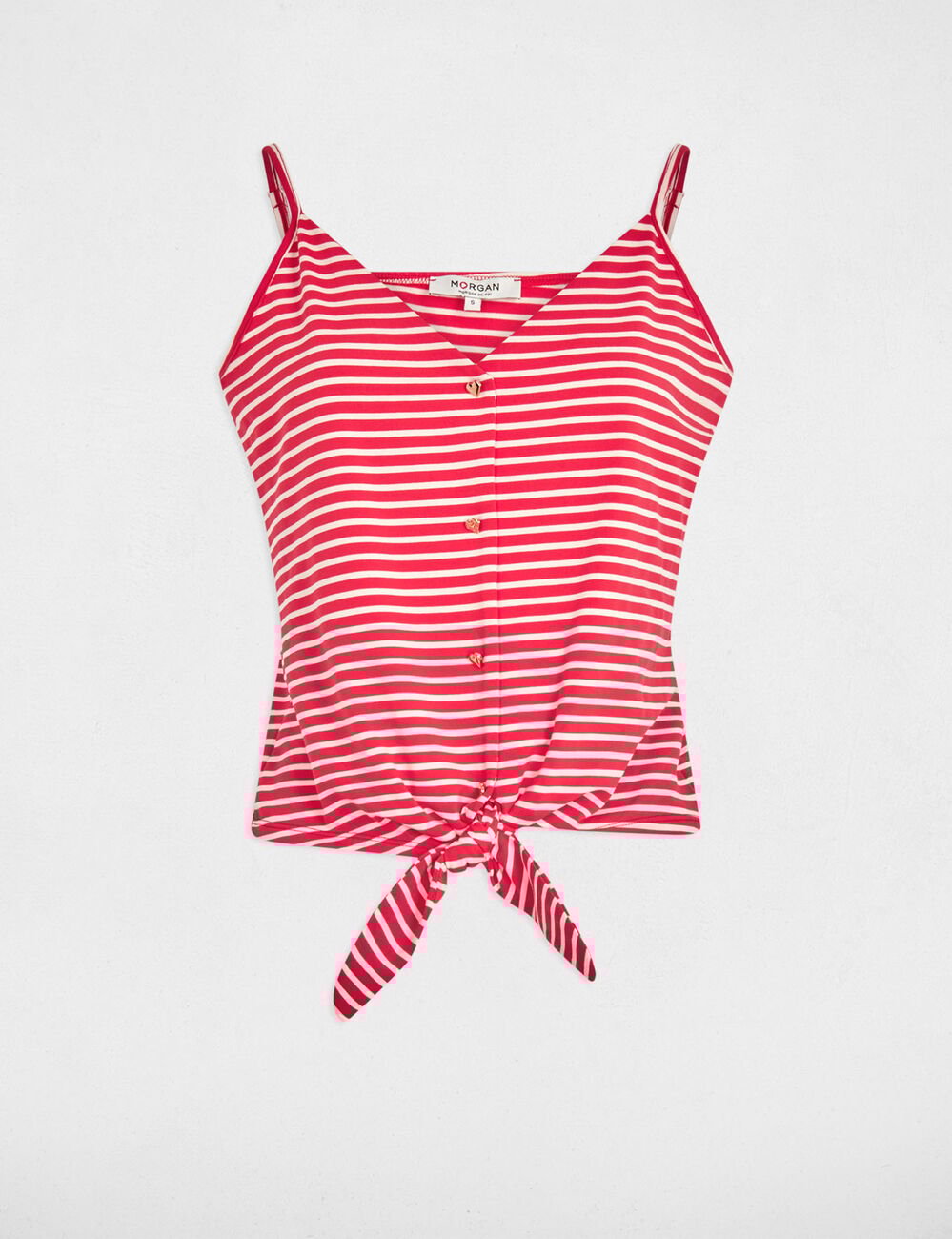 Cropped V-neck tank top white women