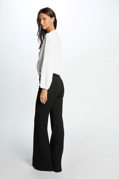 Long-sleeved blouse ecru ladies'