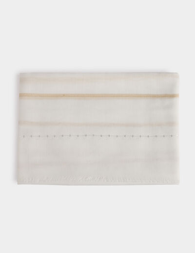 Scarf with sequins white women