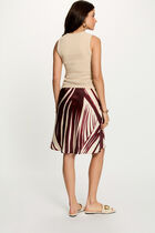 Satin short skirt multicolor women