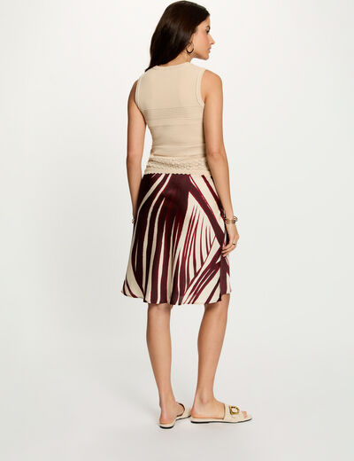 Satin short skirt multicolor women