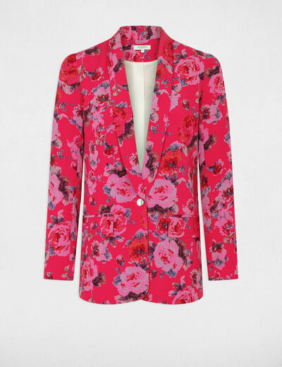 Loose jacket floral print multico ladies'