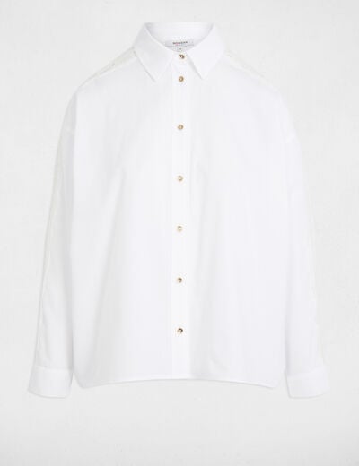 Long-sleeved shirt white women