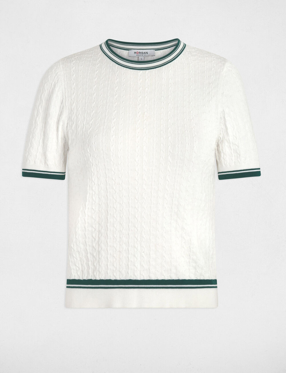 Lightweight short-sleeve sweater green women