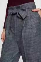 Peg trousers check print multicolor women