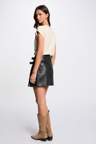 T-shirt with message beige women