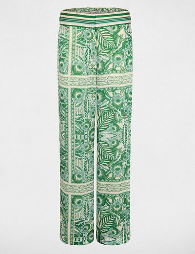 High-waisted wide-leg trousers multicolor women