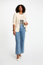 Short jacket shawl collar ivory women