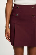 Fitted short skirt plum women