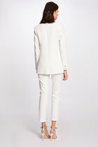 Cropped cigarette trousers ecru women