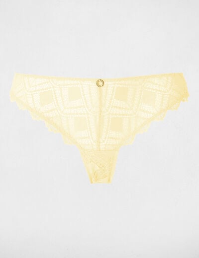 Lace briefs yellow women