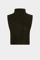 Zip-up poncho black women