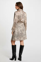 A-line dress animal print multicolored women
