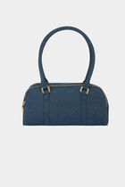 Denim baguette bag denim stone women
