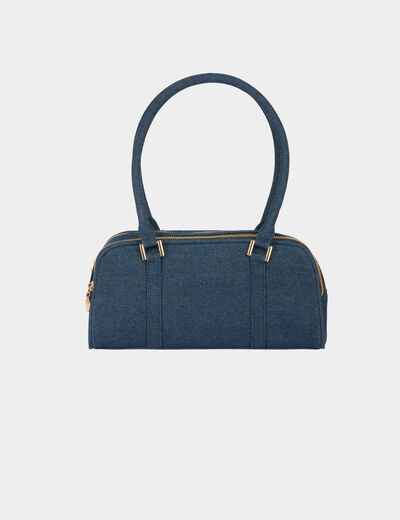 Denim baguette bag denim stone women