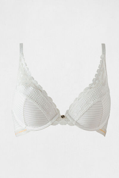 Lace padded bra ivory ladies'