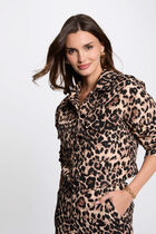 Short printed jacket multicolor women