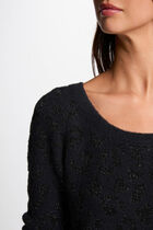 Printed jumper round neck navy women