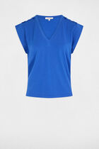 T-shirt manches courtes bleu electrique femme