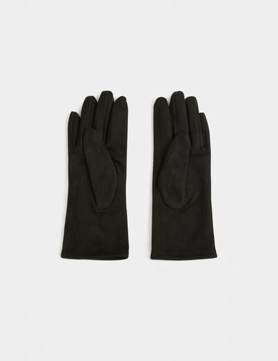 Gants avec strass noir femme