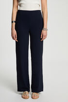 Loose wide leg trousers navy blue women
