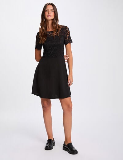 Fitted lace dress black women