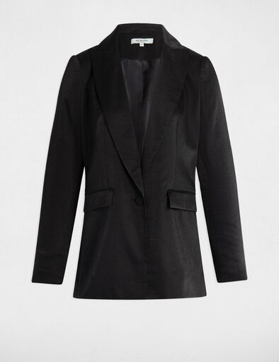Suede blazer black women
