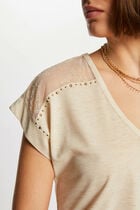 Short-sleeved t-shirt beige women