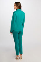 Short blazer turquoise blue women