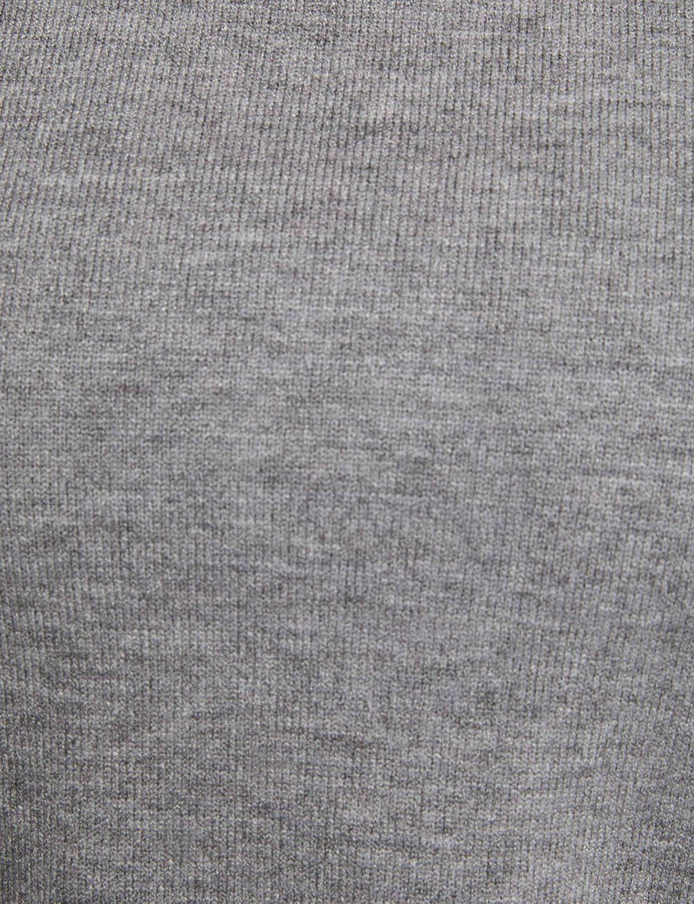 Sweater with a folded collar light grey women