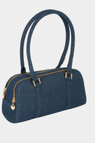 Denim baguette bag denim stone women