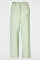 High-waisted carrot trousers pastel green women