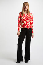 Wide leg trousers with darts black women