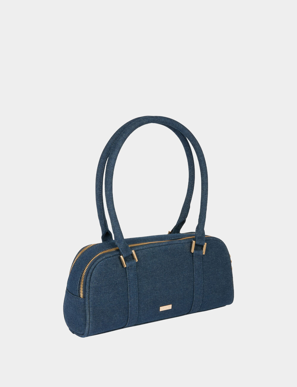 Denim baguette bag denim stone women