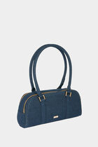 Denim baguette bag denim stone women