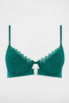 Soutien-gorge à coques vert femme