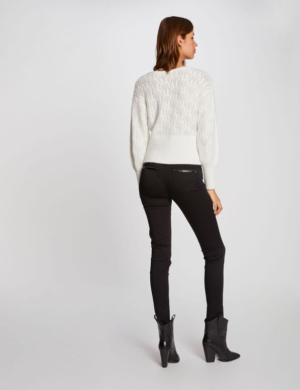 slim standard waisted trousers black women Slim standard-waisted trousers black women