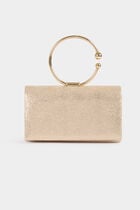 Sac pochette paillettes jaune or femme
