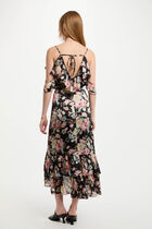Printed midi skirt ruffles multicolor women