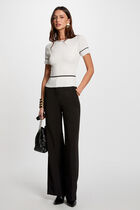 Short-sleeved jumper white women